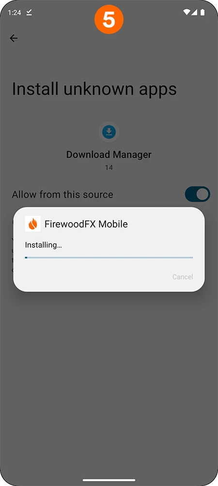 FirewoodFX Android App Installation Steps